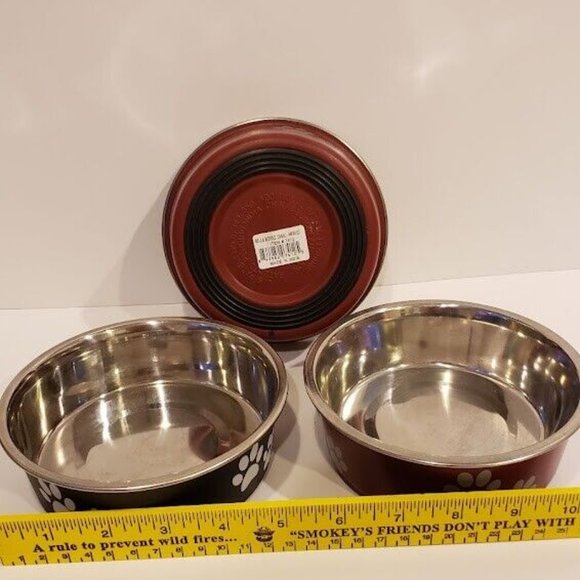 3 DOG FOOD WATER SNACKS BOWLS DISHES Dish Set For Small Breed Dogs Or Cats - Picture 2 of 4